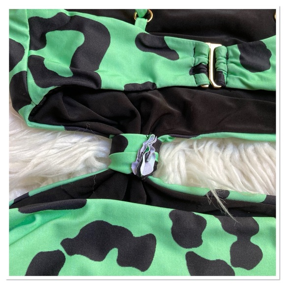 NWT Beach Riot Monokini High Cut Swimsuit Green Black Size XS - Picture 8 of 13